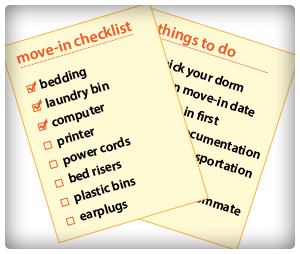 Dorm Move-In Checklist